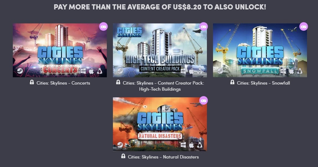 Humble Cities Skylines Bundle バンドル評価 ゲーム1本 11dlc 18ドル シティーズ スカイライン マイナーゲーム Com